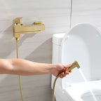 Wall Mount Bathtub Shower Mixer Faucet Set with Handheld Sprayer
