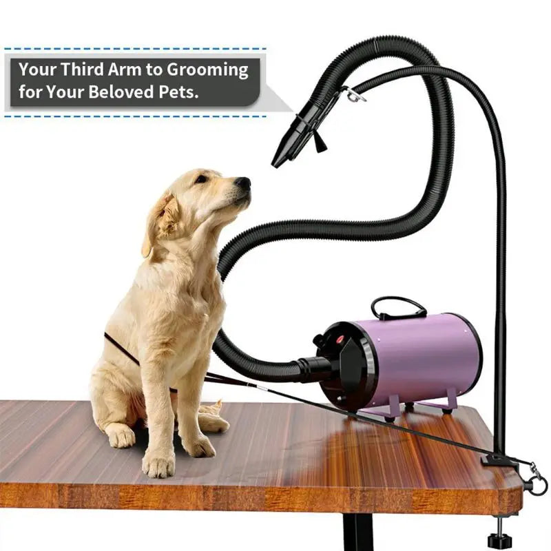 Telescopic Pet Hair Dryer Bracket and Flexible Grooming Stand