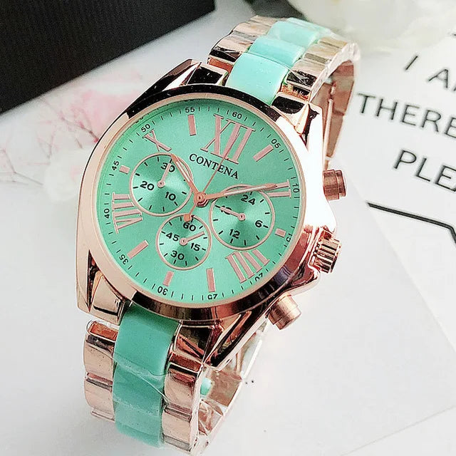 Contena CT563 Women's Quartz Dress Watch Alloy Round Dial