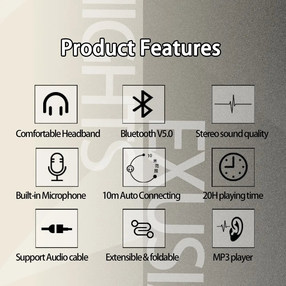 Anime Arknights Exusiai Wireless Bluetooth Over-Ear Gaming Headset