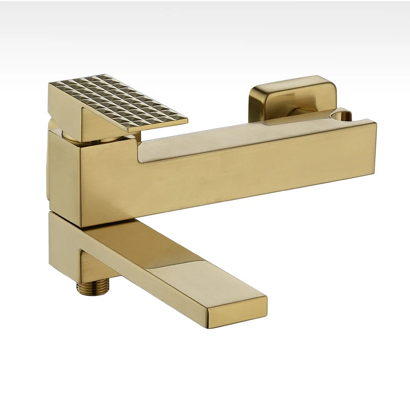 Wall Mount Bathtub Shower Mixer Faucet Set with Handheld Sprayer
