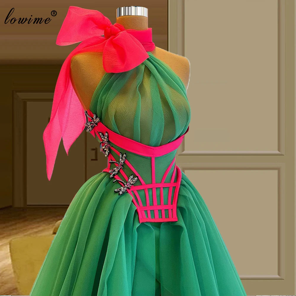 Women's Sleeveless Halter Runway Celebrity Evening Dress