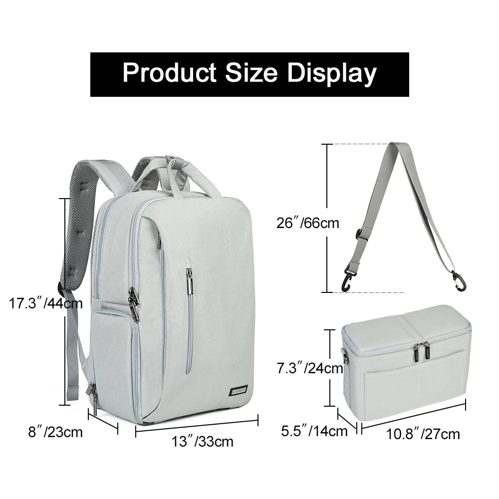 DSLR Camera Backpack and Travel Laptop Bag