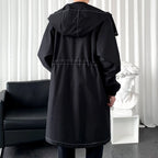 Men's Loose Fit Korean Style Casual Trench Long Coat