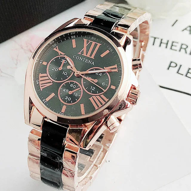 Contena CT563 Women's Quartz Dress Watch Alloy Round Dial