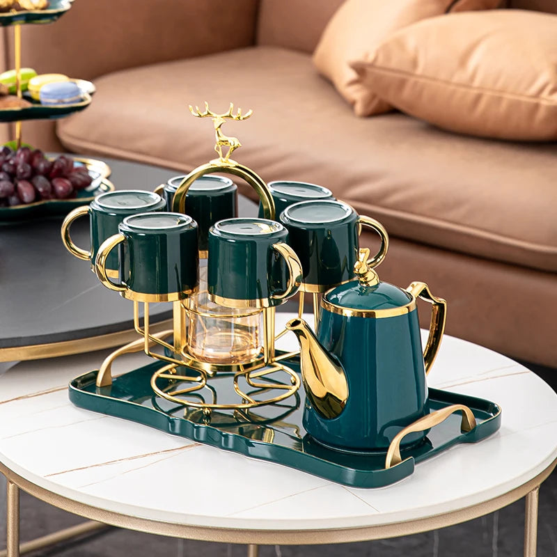 European Ceramic Coffee Cup and Afternoon Tea Set
