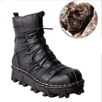 Men's Fashion Genuine Leather Handmade Punk Boots 1809