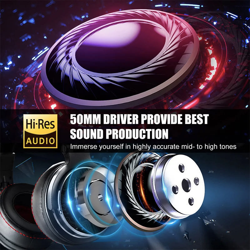 HiFi Wired Over Ear Studio DJ Monitor Headphones Pro 50