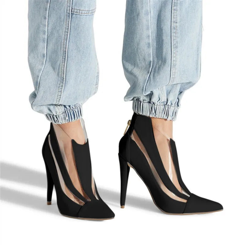 Women's Pointed Toe Thin High Heel Ankle Boots