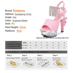 Women's Patent Leather Rhinestone Sandals and Platform High Heels
