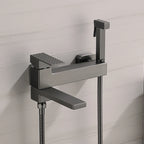 Wall Mount Bathtub Shower Mixer Faucet Set with Handheld Sprayer