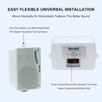 3.5 Inch Passive Outdoor Wired Waterproof Speakers Wall Mount 200W