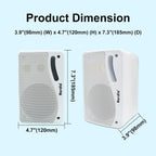 3.5 Inch Passive Outdoor Wired Waterproof Speakers Wall Mount 200W