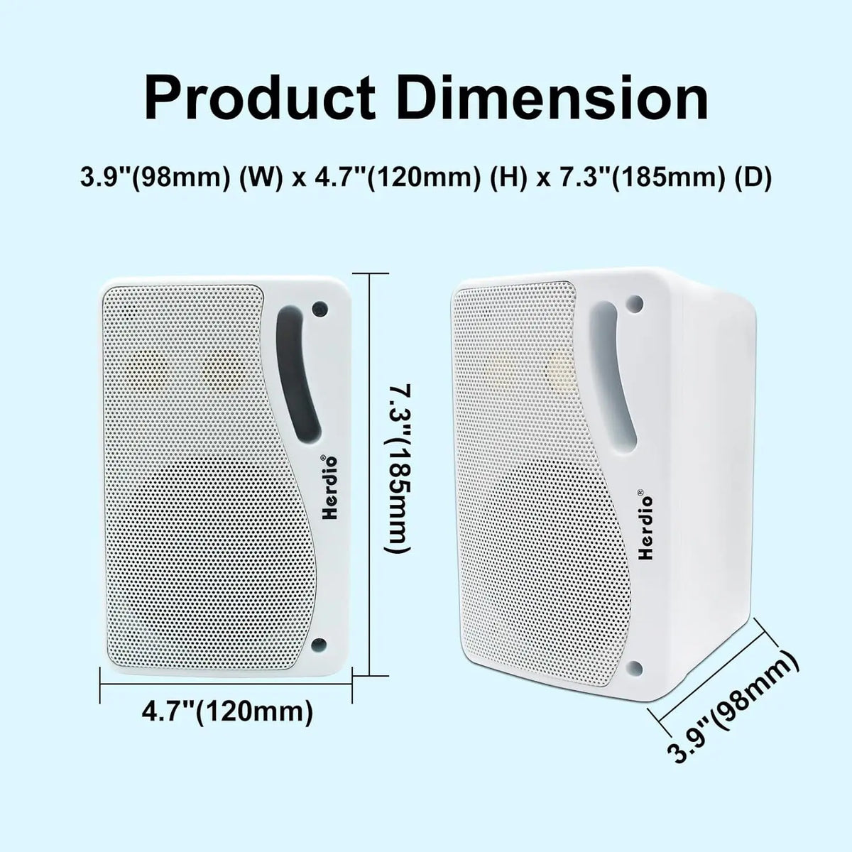 3.5 Inch Passive Outdoor Wired Waterproof Speakers Wall Mount 200W