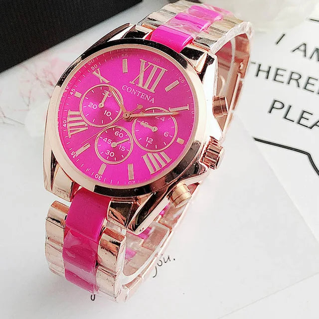 Contena CT563 Women's Quartz Dress Watch Alloy Round Dial