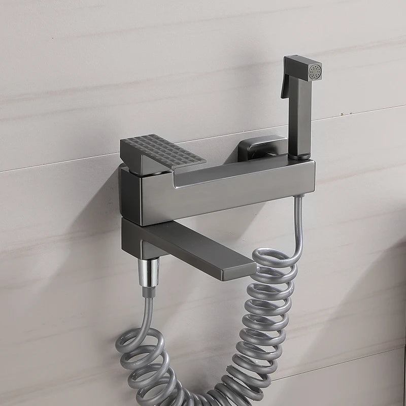 Wall Mount Bathtub Shower Mixer Faucet Set with Handheld Sprayer