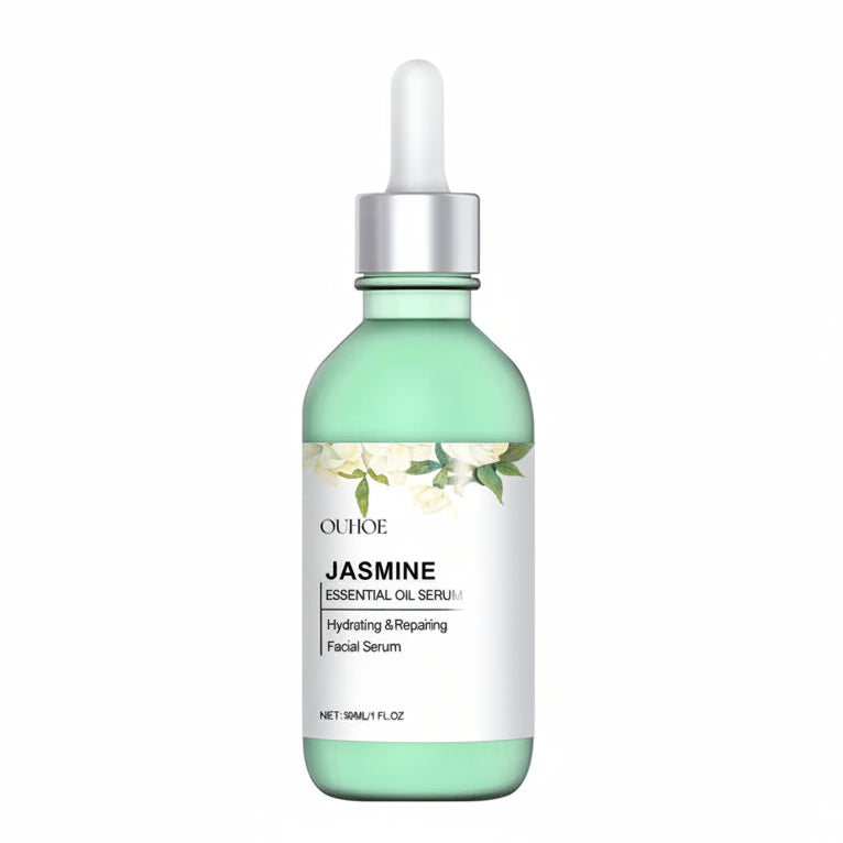 Ouhoe Jasmine Essential Oil Serum with packaging on a white background
