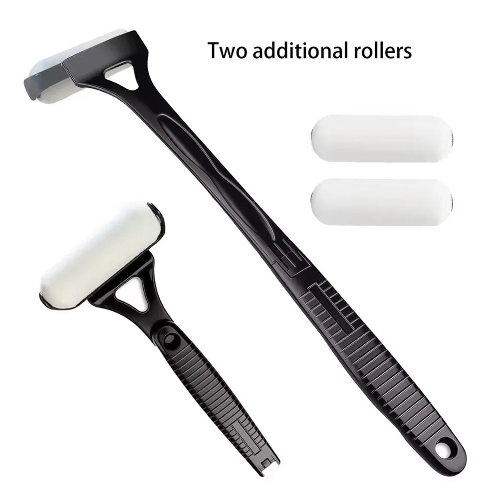 Foldable Long-Handle Lotion Applicator With Replacement Heads