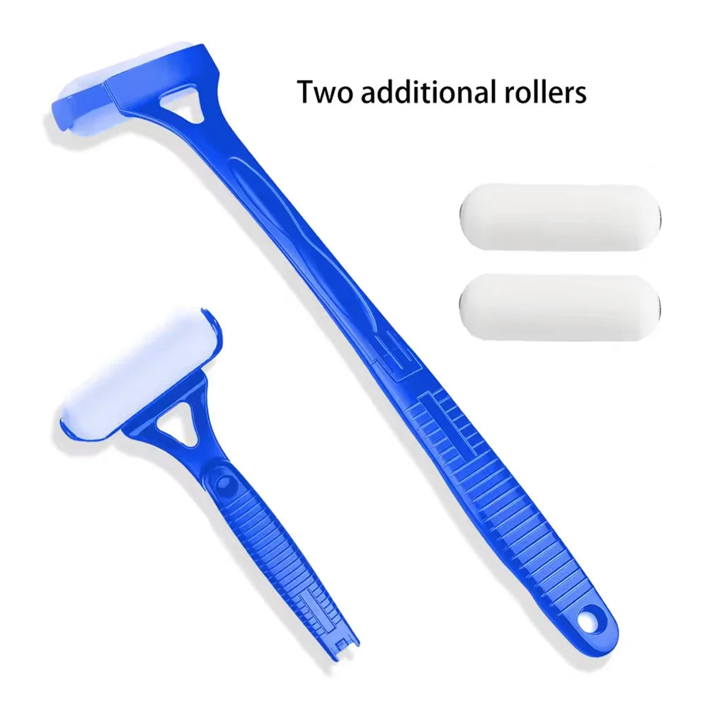 Foldable Long-Handle Lotion Applicator With Replacement Heads