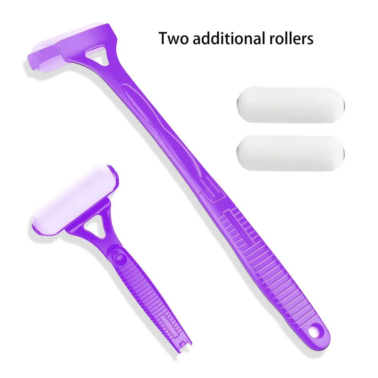Foldable Long-Handle Lotion Applicator With Replacement Heads