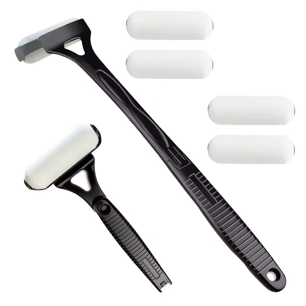 Foldable Long-Handle Lotion Applicator With Replacement Heads