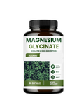 Supplement bottle labeled 'Magnesium Glycinate' on a white background