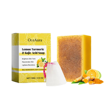 Lemon Brightening Turmeric Tartaric Acid Whitening And Brightening Soap