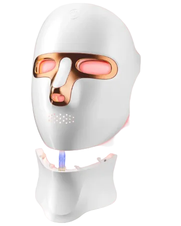 Beauty device with LED lights on a white background