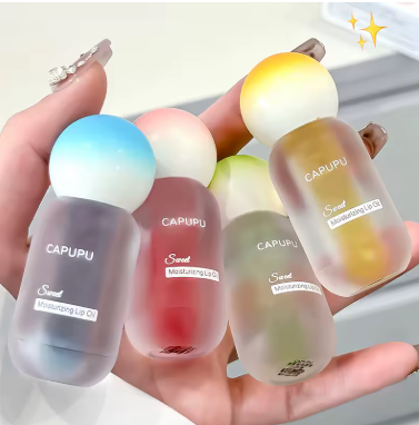 Peach Water Light Lip Gloss | Hydrating Fruit Jelly Lip Oil for Plumping & Lip Line Reduction