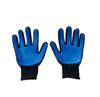A pair of blue and black gardening gloves with a textured, dotted grip pattern on the palms, shown against a plain white background with the text '1 PAIR' in the top left corner.