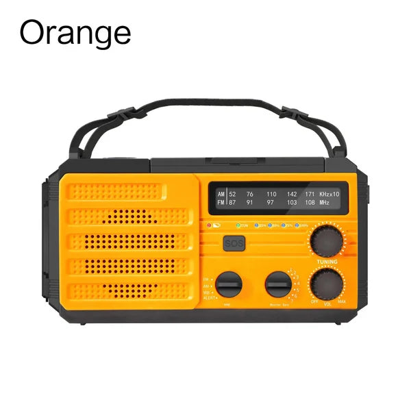 Portable Solar Hand Crank AM/FM Radio with Flashlight