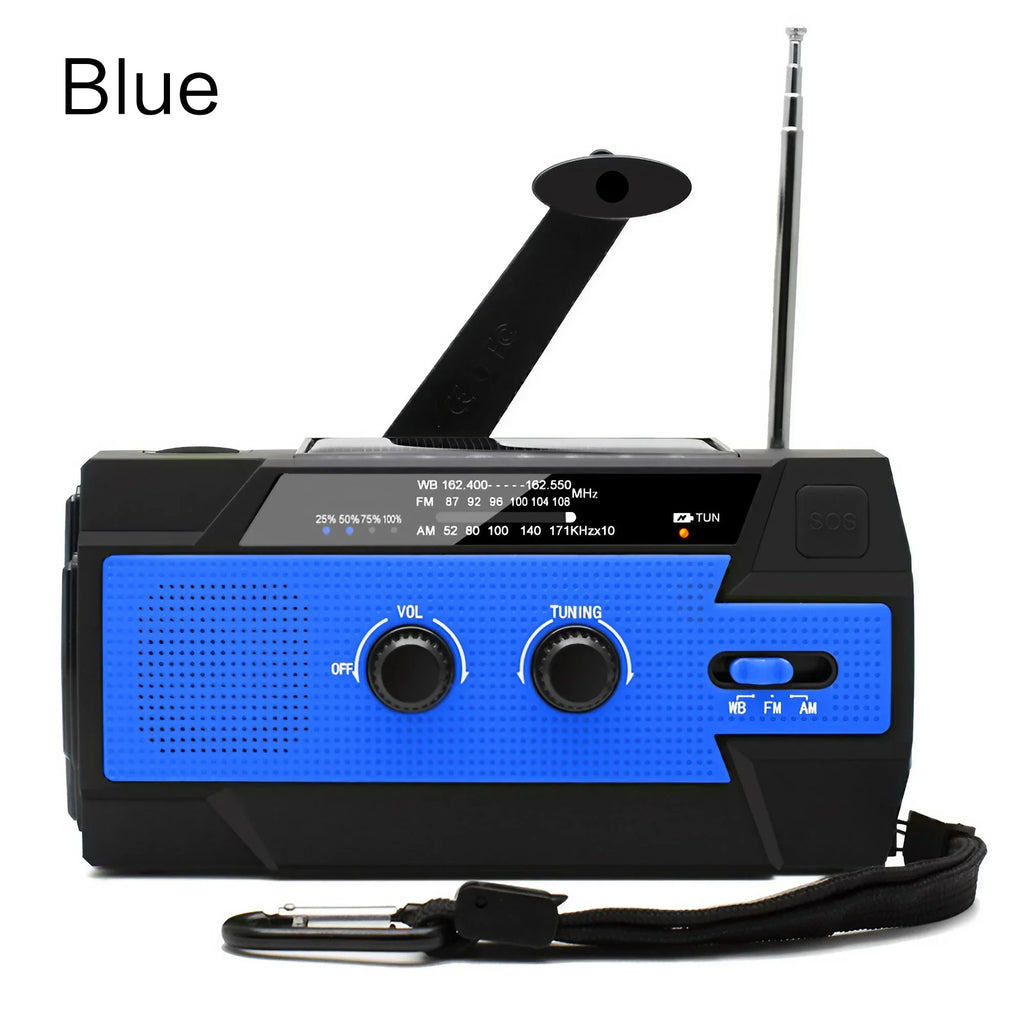 Portable Solar Hand Crank AM/FM Radio with Flashlight