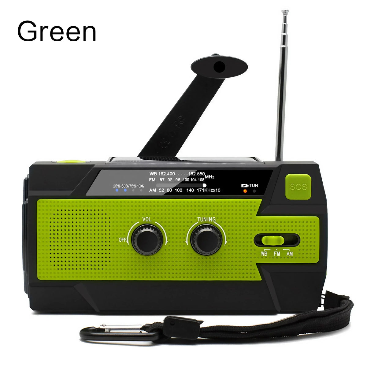 Portable Solar Hand Crank AM/FM Radio with Flashlight