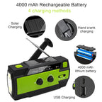 Portable Solar Hand Crank AM/FM Radio with Flashlight