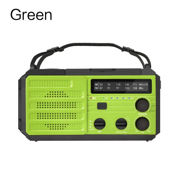 Portable Solar Hand Crank AM/FM Radio with Flashlight