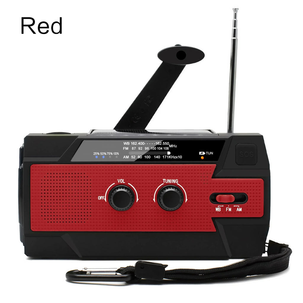 Portable Solar Hand Crank AM/FM Radio with Flashlight
