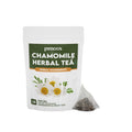 Pouch of pmoox Chamomile Herbal Tea with tea bags on a white background