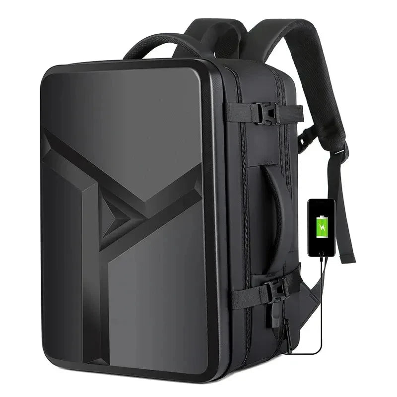 Men's Fashion Hard Shell 17 Inch Laptop Travel Backpack