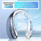 Portable Bladeless Hanging Neck Fan with LED Digital Display
