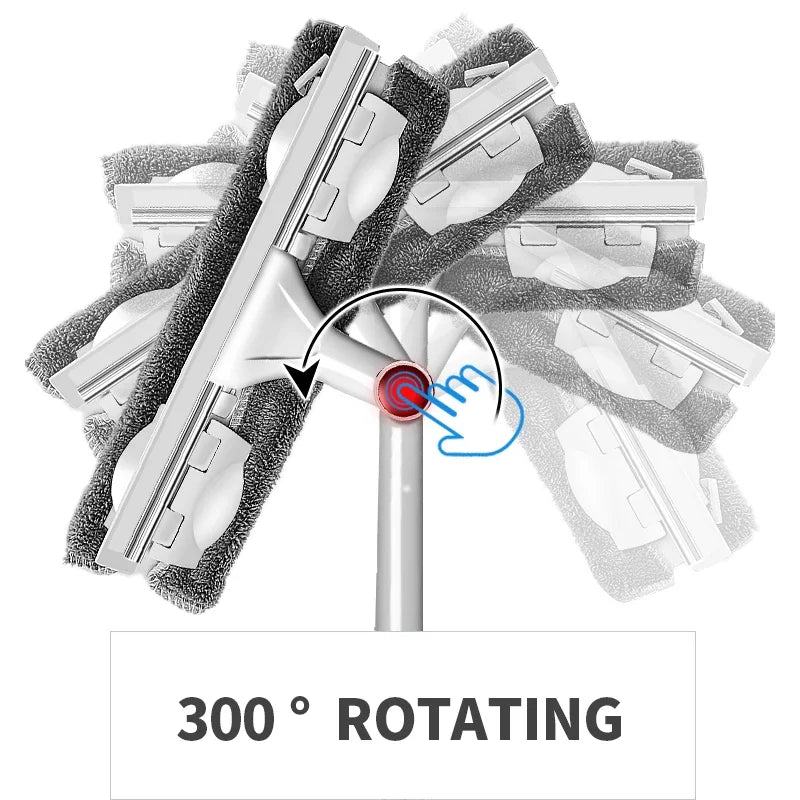Telescopic Window Cleaner Mop with Extendable Aluminum Rod