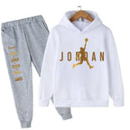 Kids' Slam Dunk Pattern Hoodie Pants Two-Piece Set