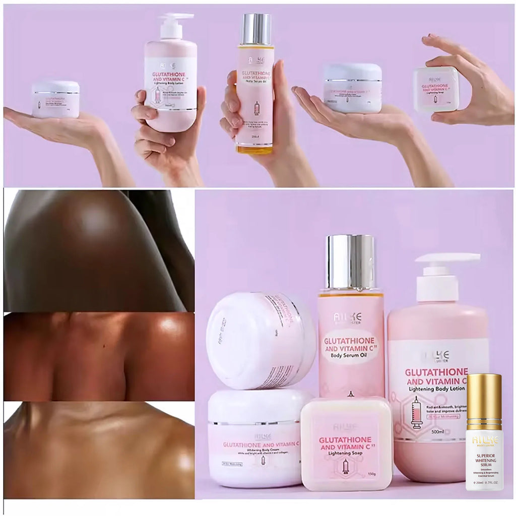 AILKE Vitamin C Glutathione Whitening Facial Body Skincare Set