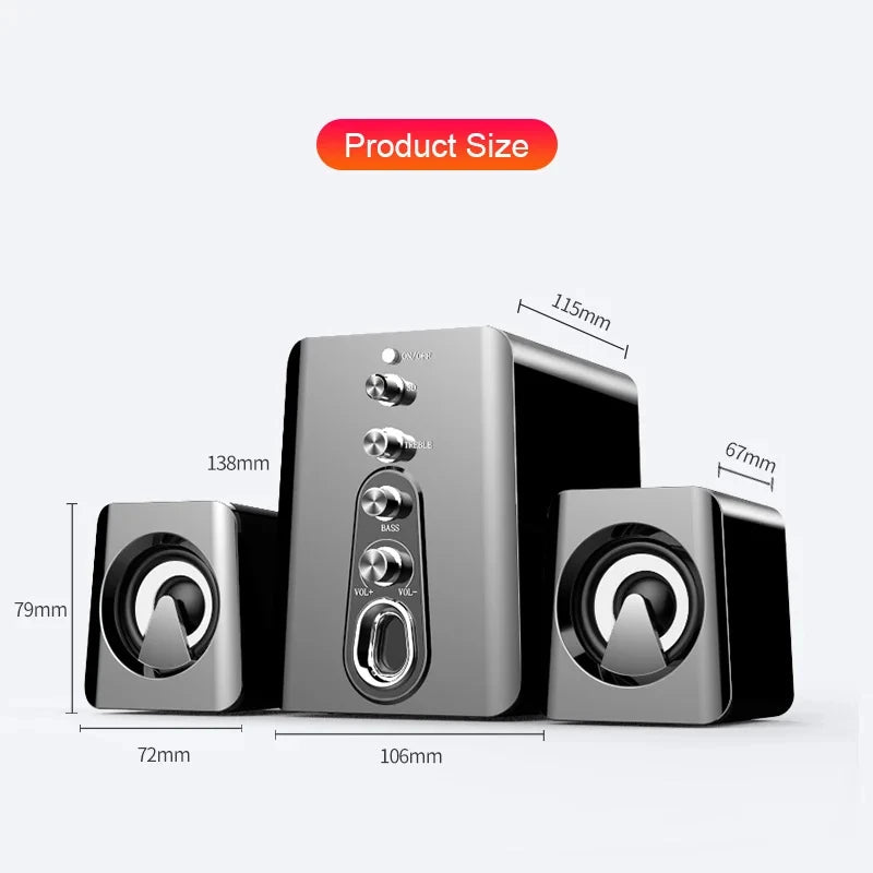 2.1 Channel Stereo PC Gaming Soundbar Speakers with Subwoofer