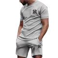 Men's Casual Summer T-Shirt and Pants Suit Set
