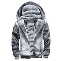 Men's Casual Fleece Zip Hooded Jacket and Pants Set