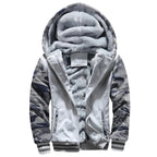 Men's Casual Fleece Zip Hooded Jacket and Pants Set