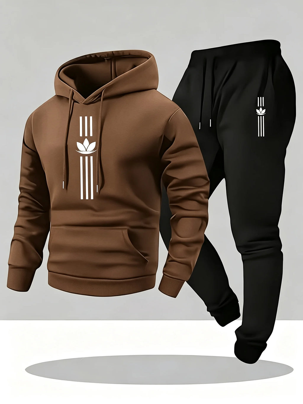 Men's Casual Hoodie and Sweatpants Two Piece Tracksuit Set