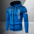 Men's Casual Zip Hooded Sweatshirt and Drawstring Pants Set