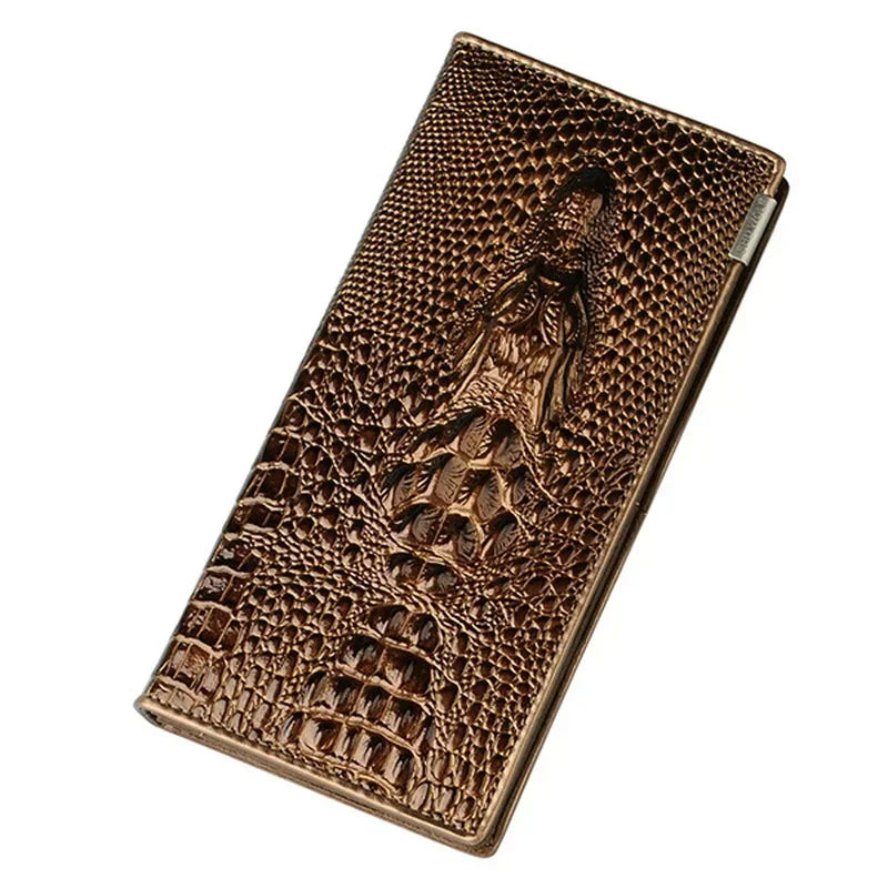 Women's Alligator Pattern Leather Clutch Wallet