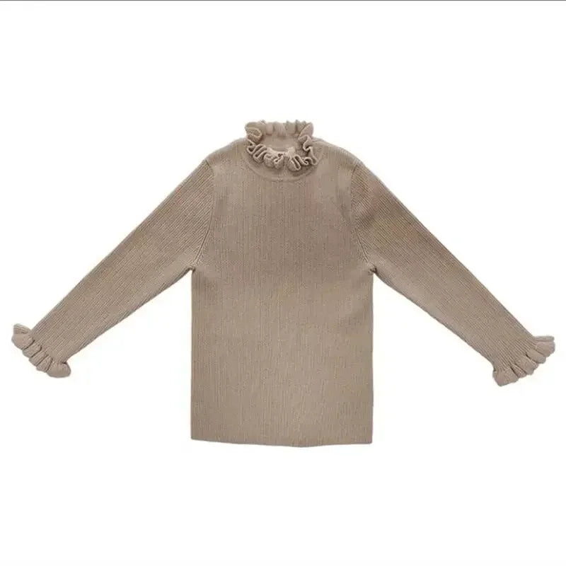 Girls' Sequined Mesh Tutu Dress Knit Sweater Two Piece Set H2327